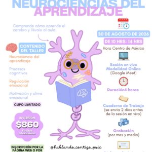 🧠✨ TALLER ONLINE: NEUROCIENCIA DEL APRENDIZAJE ✨🧠