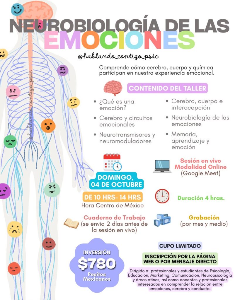 TALLER ONLINE: Neurobiología de las Emociones! 🧠✨