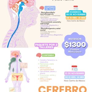 Talleres online de neurociencia y salud mental 🧠✨ (Neurodivergencias y salud mental, y Cerebro con Ovarios)